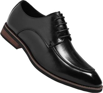 Generic Mens Dress Shoes British Gentleman Style Formal Business Oxford for Wedding Fashion Stylish Large Size Mens Footwear(Black,10.5)