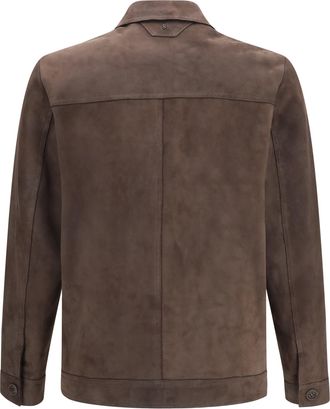Salvatore Santoro Mens Leather Jacket Dark Brown