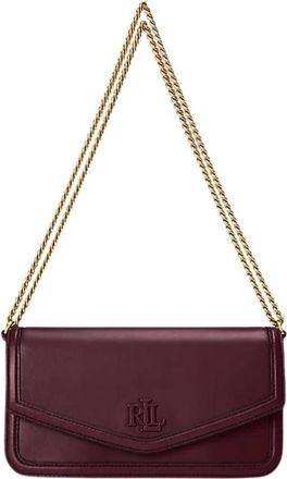 Ralph Lauren Sawyer schoudertas - Dames - Tassen - Bruin - Maat: ONE Size Leer