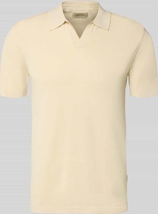 Blend Regular Fit Poloshirt in Strick-Optik Modell Bray in Sand, Gr&ouml;&szlig;e 3XL