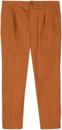 Maison Kitsun&eacute; Casual Broek met Plooi - Heren - Chinos - Oranje - 3XS - Broeken