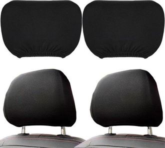 OEM Juego De Fundas Para Reposacabezas De Coche, Negro, Universal, Lavable, Resistente Al Polvo Y Al Desgaste, Suave Y Ajustada, Reposacabezas