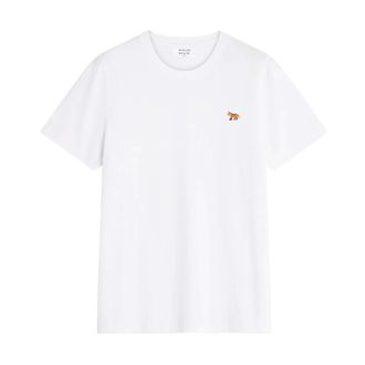 Maison Kitsun&eacute; T-Shirts, female, White, Size: XS Baby Fox Regular Tee-Shirt