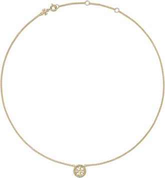 Tory Burch Miller Pave Hangerketting - Dames - Kettingen - Geel - ONE Size - Accessoires