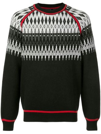Marcelo Burlon Norwegian intarsia jumper - men - Polyamide/Viscose/Wool - S - White