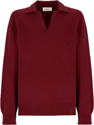 Laneus Gebreid poloshirt - Heren - Polos - Rood - L - Tops