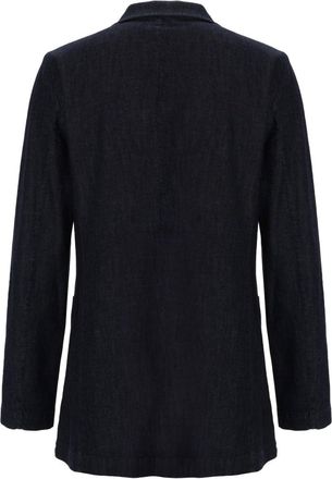Aspesi Single-Breasted Denim Jacket - Blue