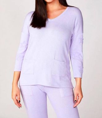 French Kyss 2 Pocket Top With Star In Lilac