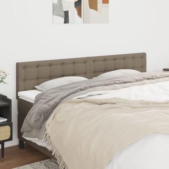 vidaXL Cabeceros 2 Unidades Tela Gris Taupe 80x5x78/88 Cm Vidaxl