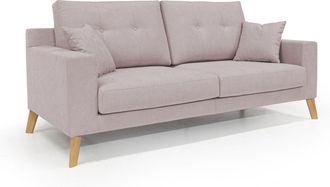Divani.Store Danish Sof&aacute; Moderno De Tela Suave E Impermeable 166 Cm Rosa