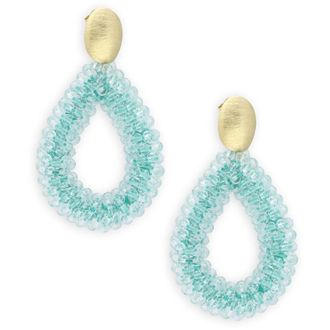 Lott. Gioielli Blauwe Druppeloorbellen voor Vrouwen - Dames - Oorbellen - Blauw - ONE Size - Accessoires