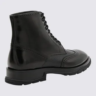 Alexander McQueen Mens Boots Black _cover Le - Sole El
