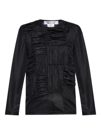 Comme Des Garçons crease-effect top - Black