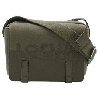 Loewe Pre-owned Leather Shoulder Bag - Dames - Pre-owned - Groen - Maat: ONE Size Leer