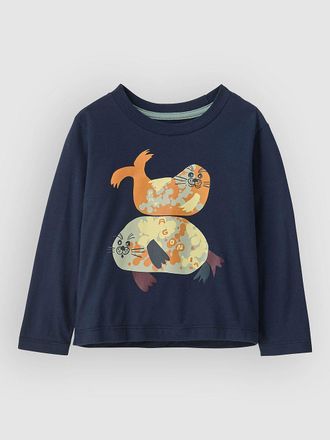Patagonia Graphic Baby Kids Longsleeve T-Shirt blauw