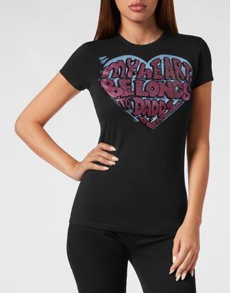 Philipp Plein T-Shirt Sexy Pure With Crystals Women in Black at Nordstrom, Size X-Large