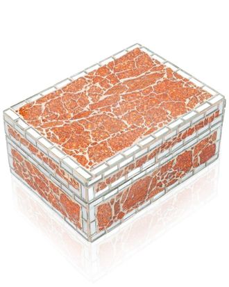 Tiramisu Sienna Crackle Mosaic Decorative Box