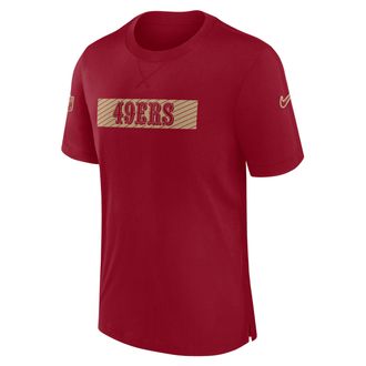 Nike San Francisco 49ers Sideline Player Nike Mens Dri-FIT NFL T-Shirt in Red | 02FF6DL73-B73