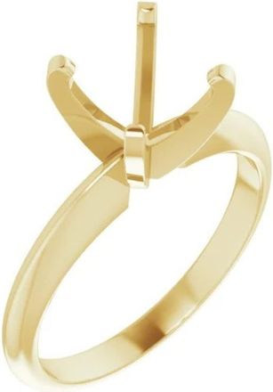 Pompeii3 14k Yellow Gold Four Prong Solitaire Ring Engagement Band Mounting
