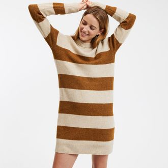 La Redoute Collections Gestreepte korte trui-jurk