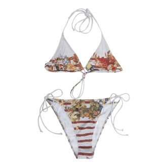 Jean Paul Gaultier Bikinis, female, Multicolor, Size: L Printed Marini&egrave;re Bikini Set