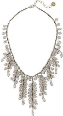 Deepa Gurnani Felice Frontal Necklae in Gunmetal at Nordstrom Rack