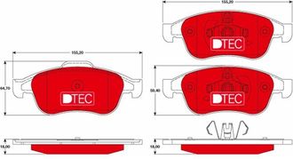 OEM Pastillas De Freno Delanteras Gdb1789dte Trw