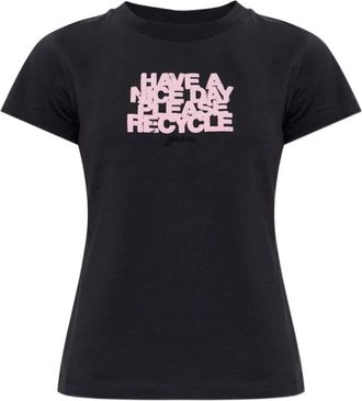 Ganni T-shirt - Dames - T-shirts - Zwart - M - Tops