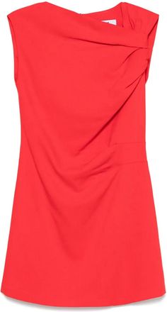 Msgm Abito corto con design a incrocio - Rosso