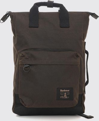 Barbour Zaino Field Wax in cotone cerato con spallacci regolabili