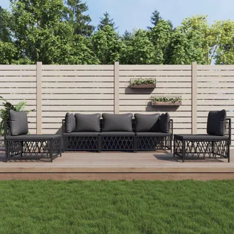 vidaXL Furniture Limited - Juego Muebles De Jard&iacute;n 5 Pzas Y Cojines