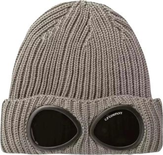 C.P. Company C.p. Company - Goggle Beanie - Heren - Accessoires - Beige - Maat: ONE Size Wol