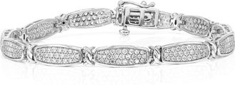 Vir Jewels 2 cttw Lab Grown Diamond Tennis Bracelet in Sterling Silver 7 Inch For Women