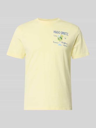 MC2 Saint Barth T-Shirt mit Stitchings Modell PORTOFINO in Hellgelb, Gr&ouml;&szlig;e XXL