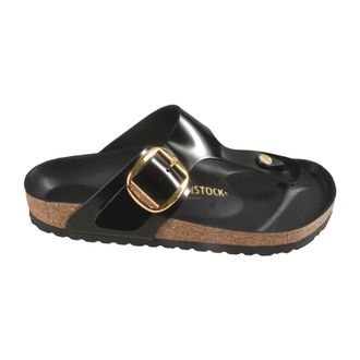 Birkenstock Flip Flops, female, Black, Size: 12 US Black Sandals for Stylish Feet Narrow