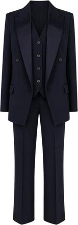 Max Mara Traje de tres piezas a medida - Jackets - Mujer - Azul - M