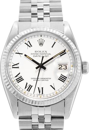 Rolex Pre-owned Rolex Datejust 36 Automatic Chronometer White Dial Mens Watch 16014 WRJ