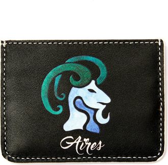 Emm Kuo Womens Horoscope Aries Cardholder In Black
