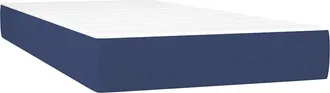 vidaXL Colch&oacute;n De Muelles Ensacados Tela Azul 120x190x20 Cm Vidaxl