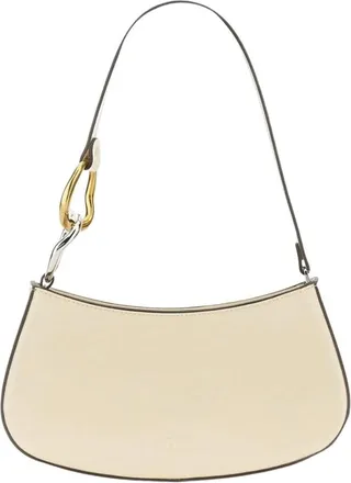 Staud Staud, Tassen, Dames, Wit, ONE Size, Leer, Mini Moon Bag