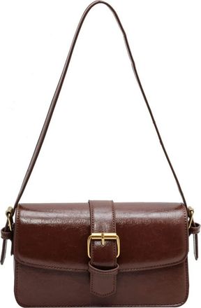 Generic Retro Leather Crossbody Bags for Women Fashion Flap Shoulder Bags Casual Underarm Bag Ladies Purse and Handbag (Brown)