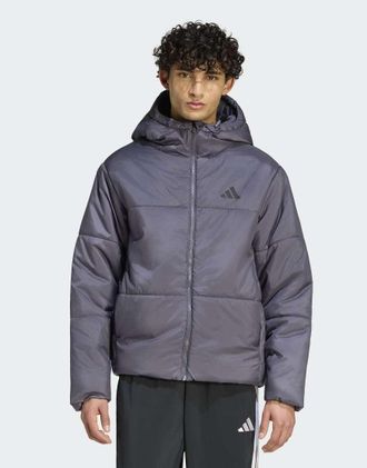 adidas Essentials Highloft - Piumino isolante color aurora onix-Nero