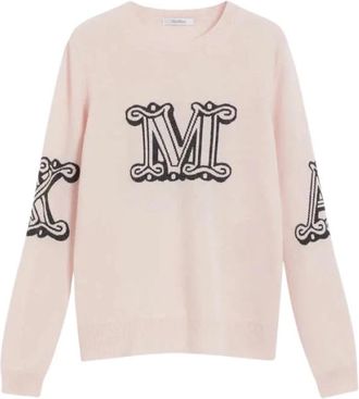 Max Mara Kuban Kasjmier Trui - Dames - Sweatshirts - Roze - XS - Kasjmier - Hoodies & sweatvesten