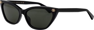 Gucci Womens Sunglasses Black-Grey Acetate Black-Black-Grey Black/black/grey