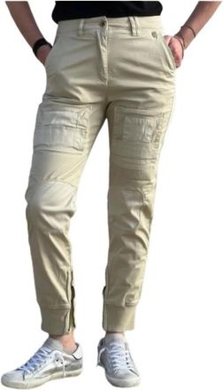 Aeronautica Anti-G Slim-fit Broek - Dames - Slim Fit Broeken - Beige - M - Katoen - Broeken