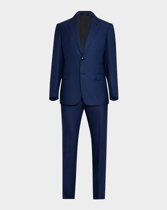 Giorgio Armani Men & apos;s Micro-Houndstooth 210G Suit
