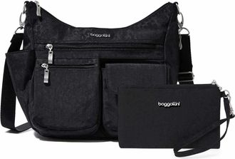 Baggallini Womens Modern Everywhere Hobo Crossbody Bag with RFID Wristlet