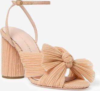 Loeffler Randall Sandalen mit Absatz aus glitzerndem T&uuml;ll Camellia 90