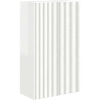 vidaXL TV Wall Cabinet High Gloss White 59.5 x 31 x 100 cm vidaXL