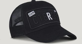 Christian Rose Womens Christian Rose R Two Tone Trucker Cap - Black / White